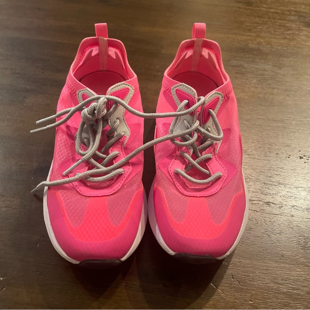 Hot Pink Mesh Translucent Athletic Sneakers Lightweight Trainers Womens